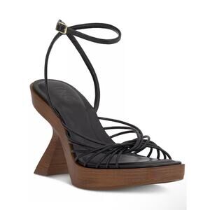INC Rashel Black Platform Heels Women's Size 8 Ankle Strap